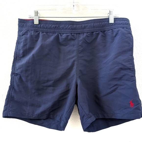 Polo Ralph Lauren Swim Shorts Small Navy Blue - Picture 1 of 6